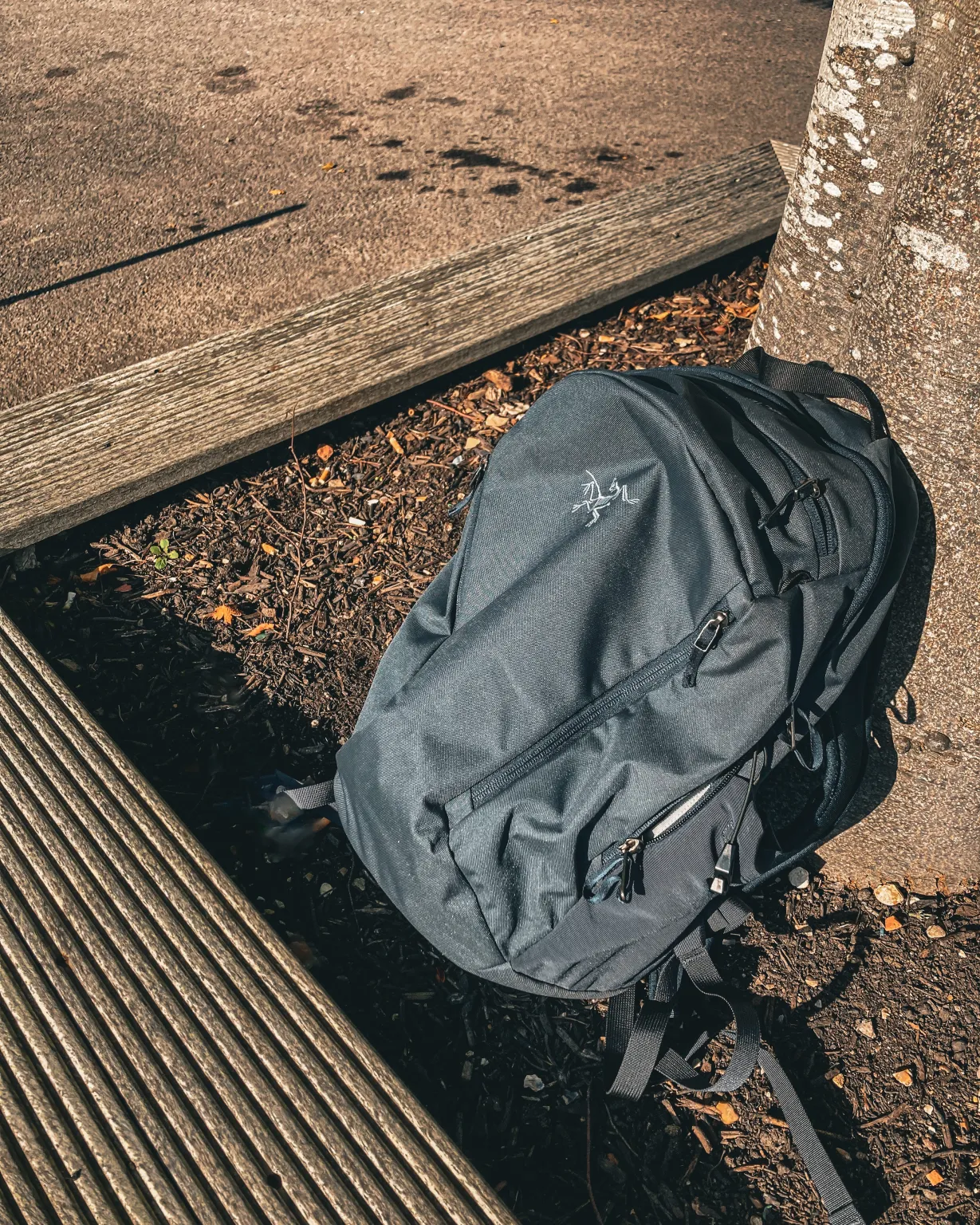 Backpack Lying on Ground