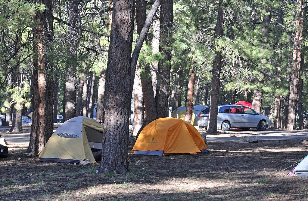RV Parked Outside Camp