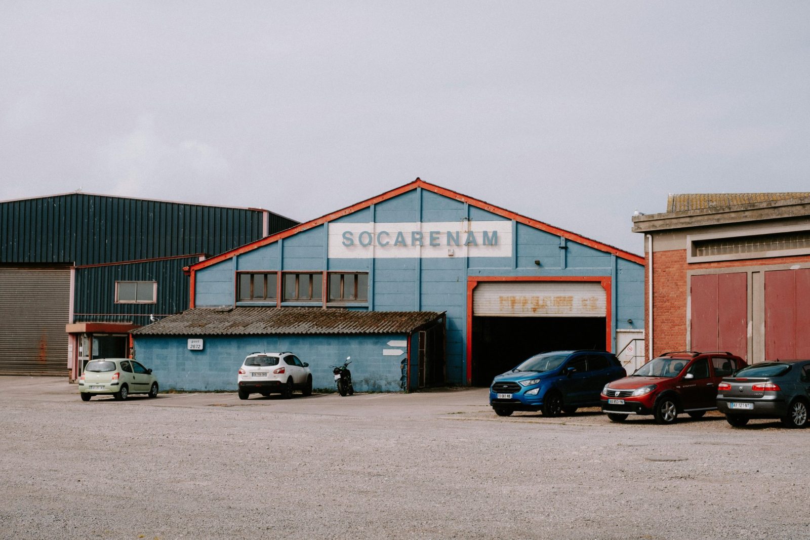 Exterior view of an industrial warehouse.