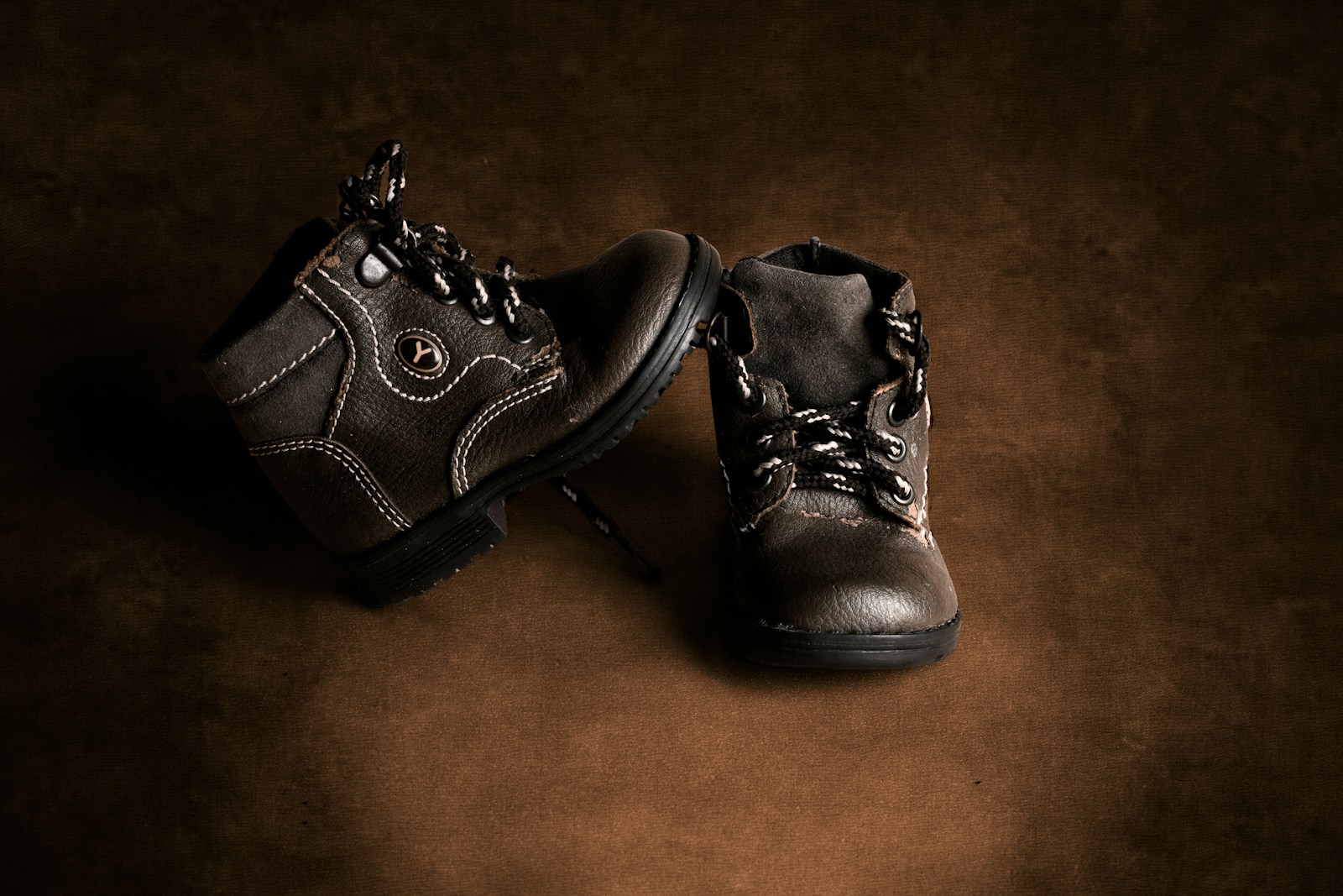 black leather lace up boots