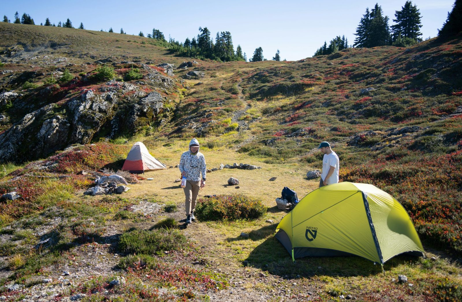 Explore outdoor camping in Darrington, Washington's scenic mountains in fall.