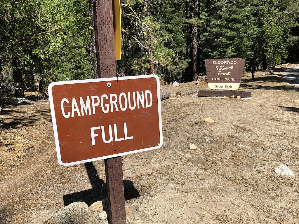 Campground Full Sign Board