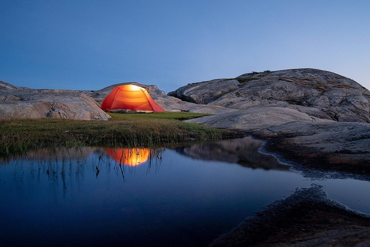 A Scenic View While Camping