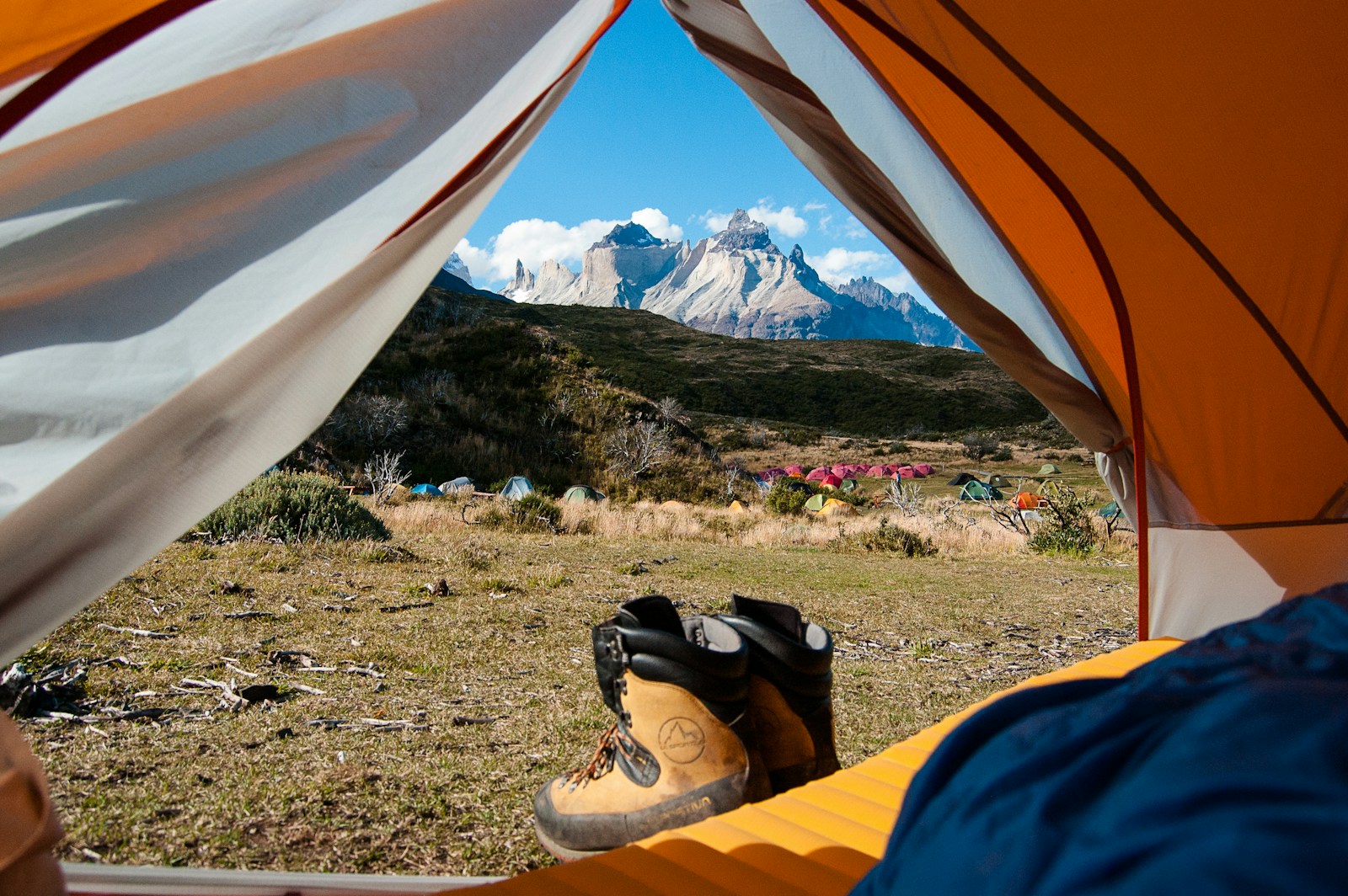 A Person Resting in A Tent