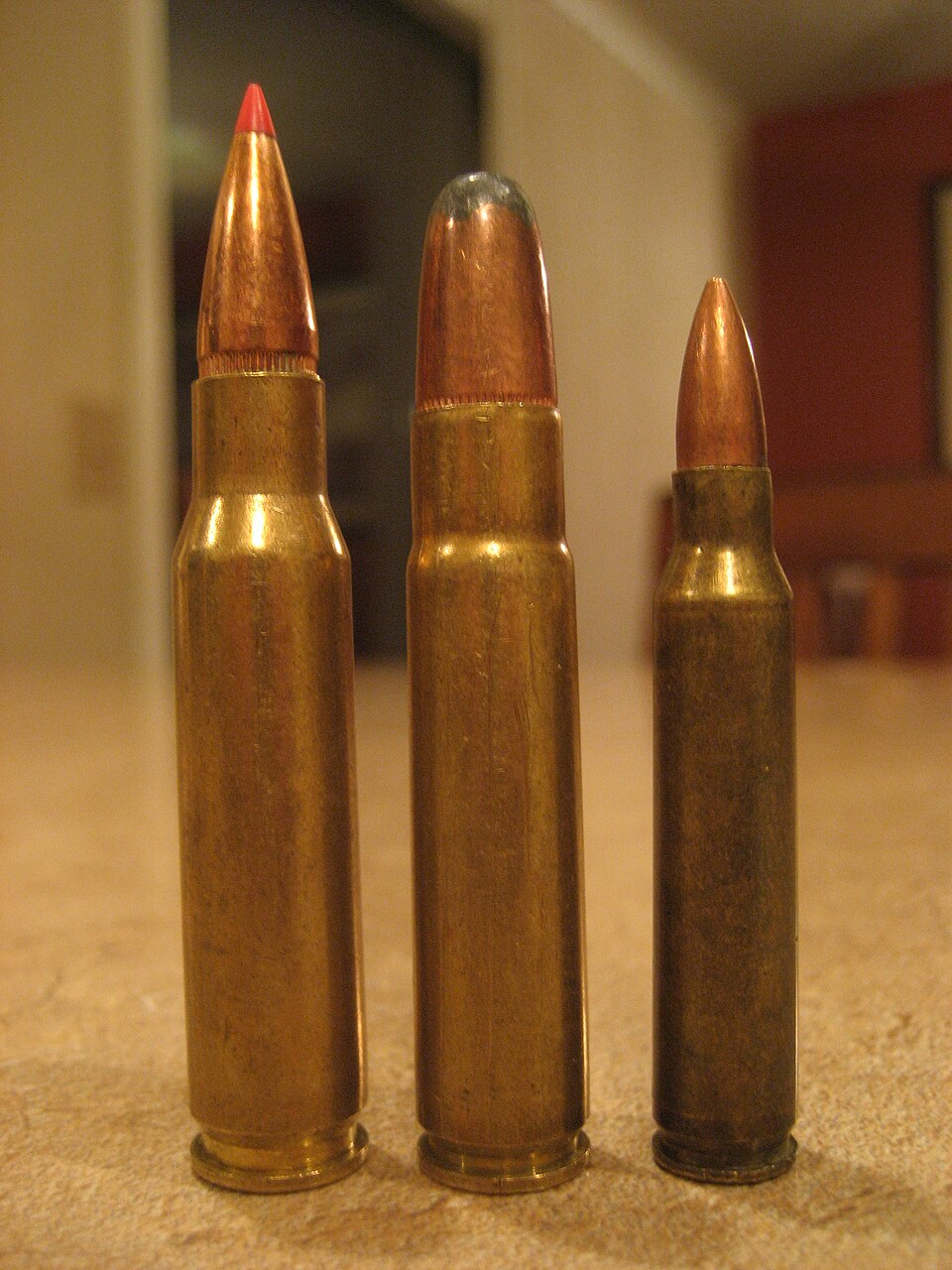 .35 Remington compared to .308 Winchester and .223 Remington