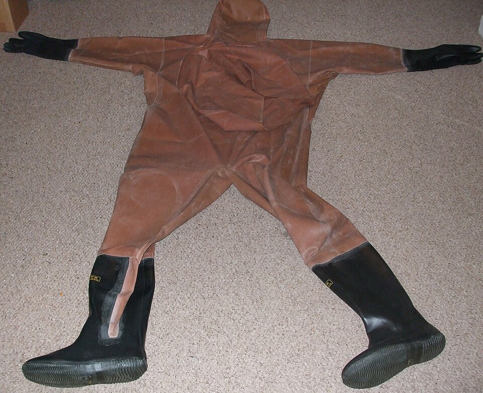 Full-Body Chest-Entry Wader with Boots Gloves and Hood