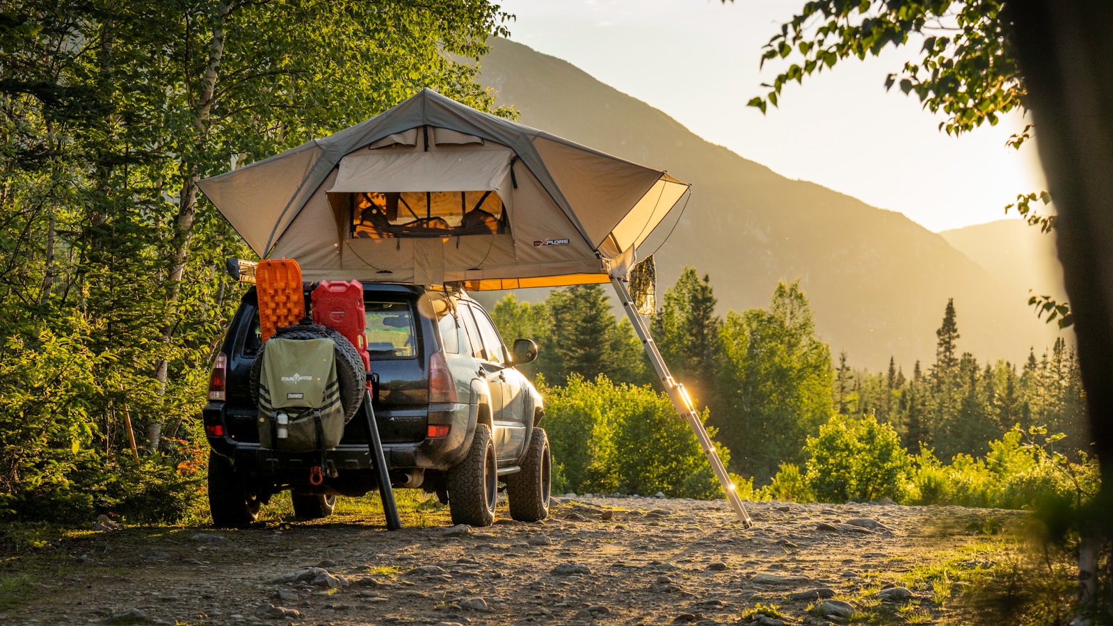 A Tent Placed on Top of a Car