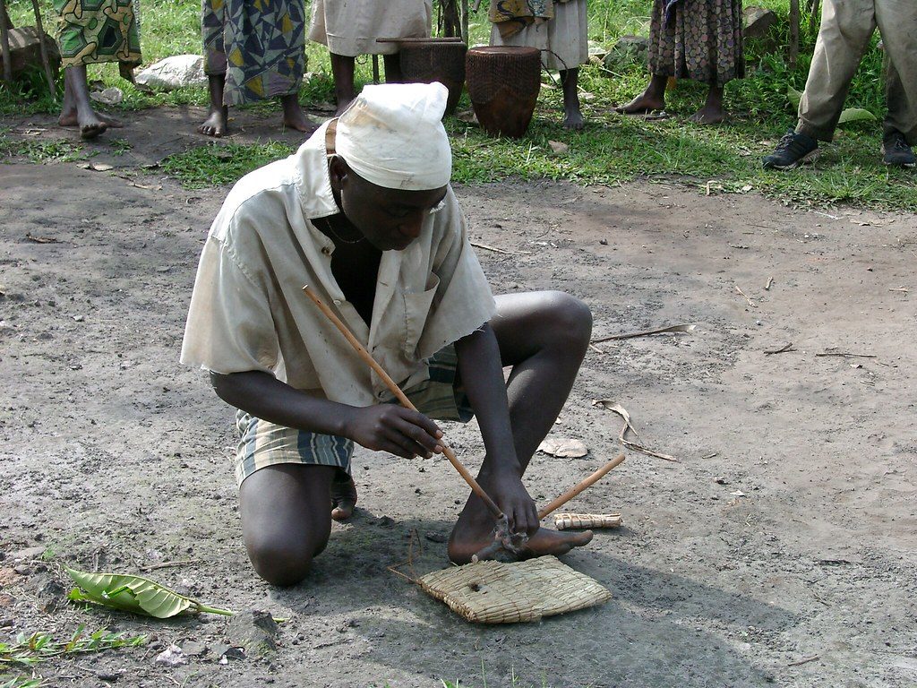 Rubbing Sticks Together for Fire