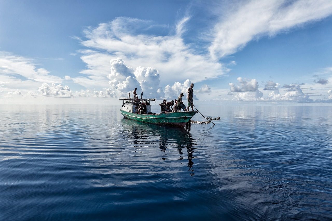 Group of Fishermen Fishing