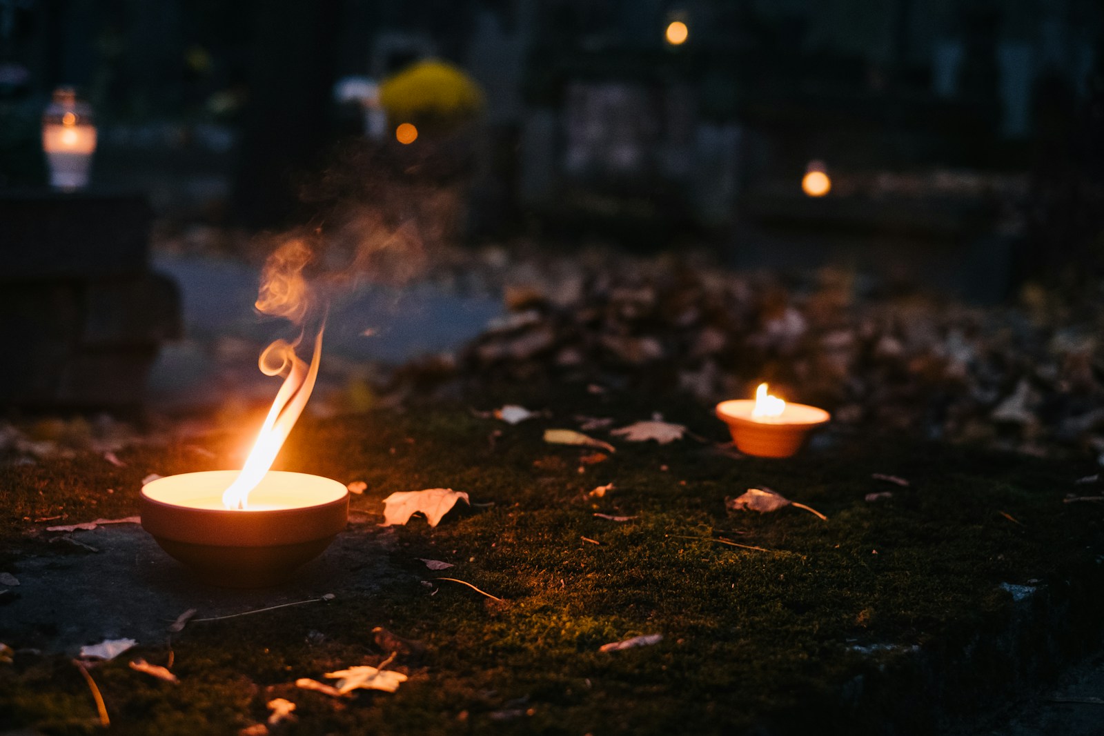 Candle Lantern Circles While Camping