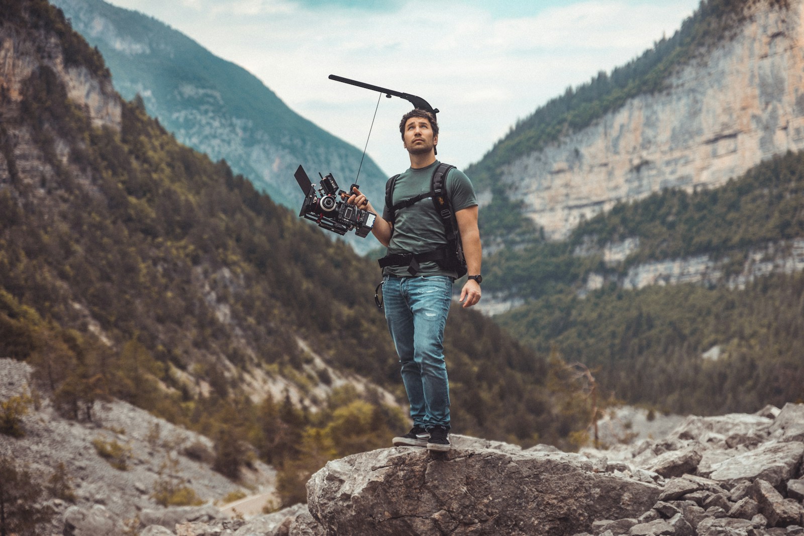 A Hiker Flying Drone