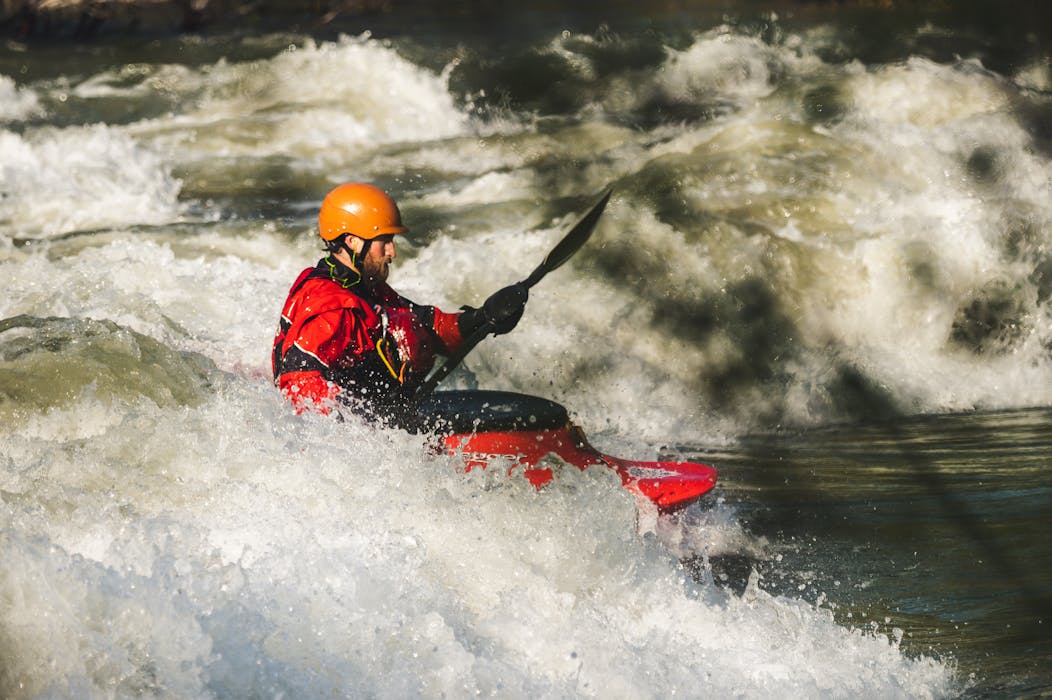 Solo Rafting in River of Montana