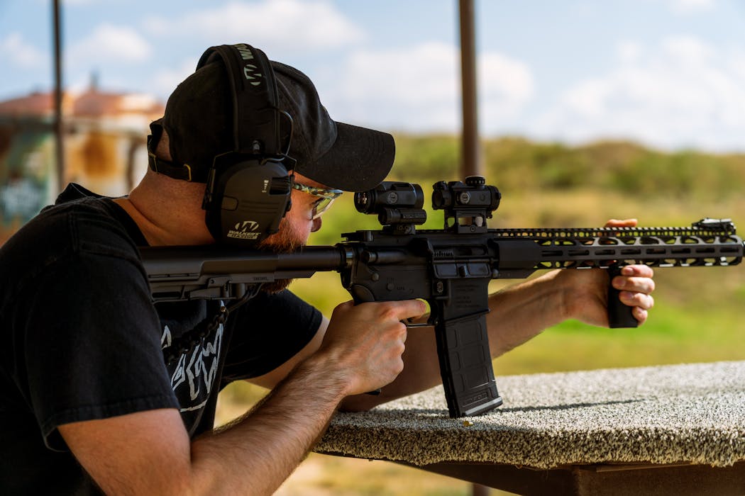 A Shooter Using Primary Arms SLx