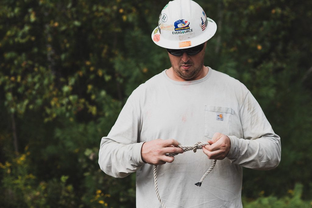 A Person Practice Knot Tying
