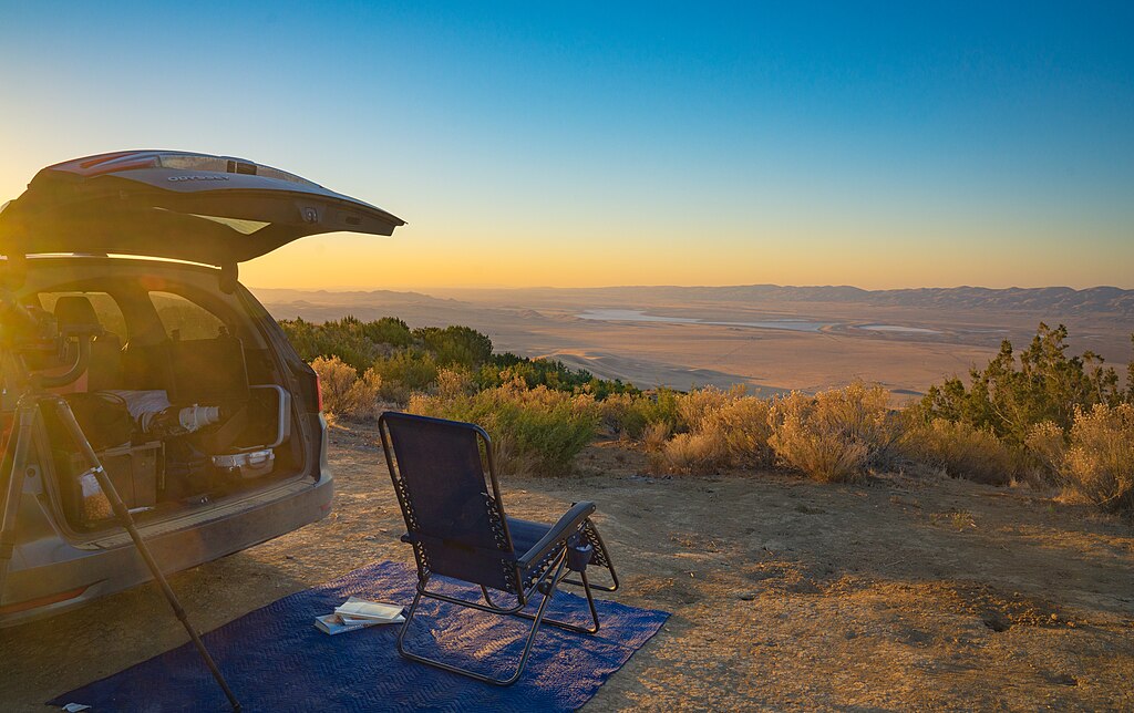 A Person Setting his Camp at a Higher Ground