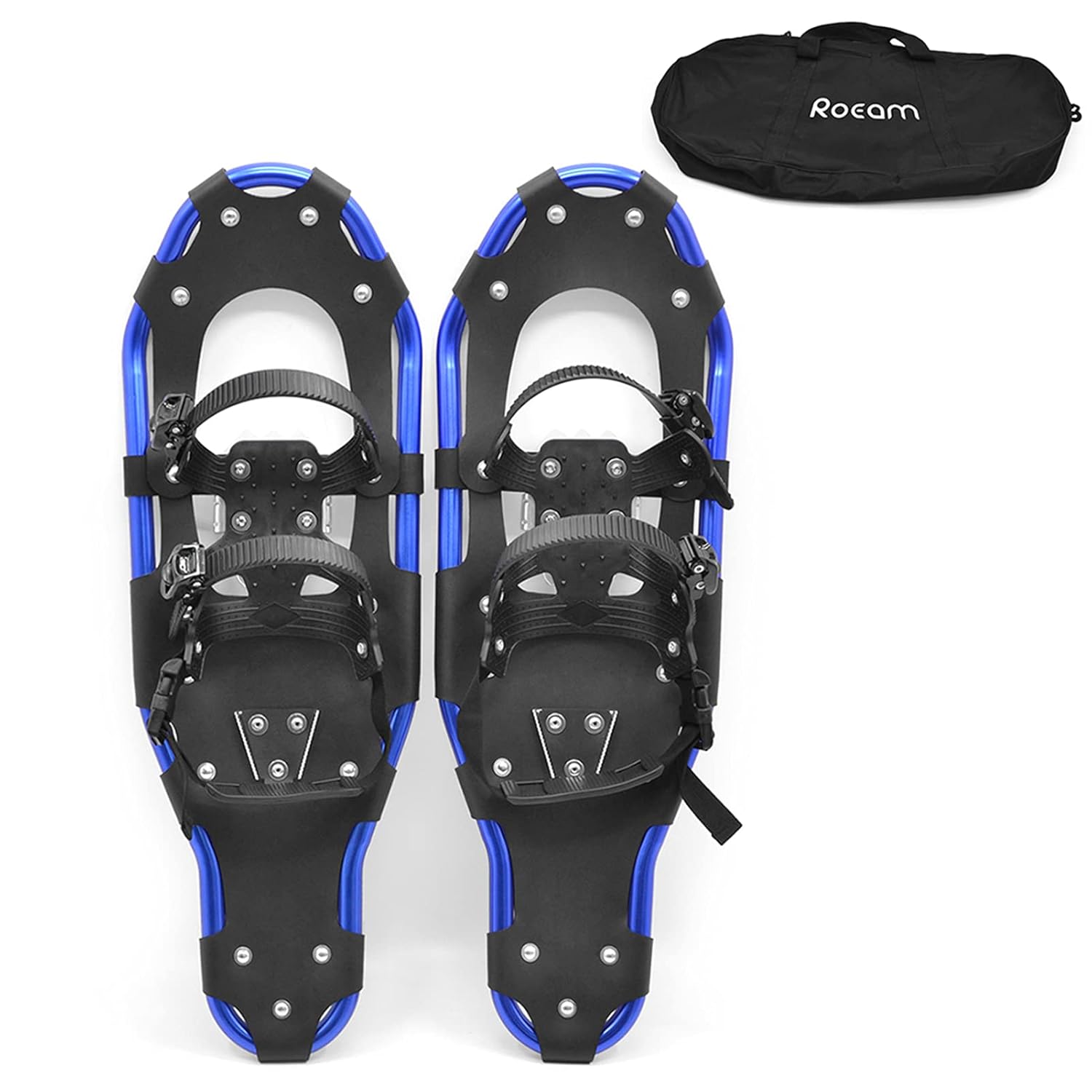 Qingyuan Snowshoes Women Men Aluminum Snow Shoes with Adjustable Bindings Carrying Tote Bag