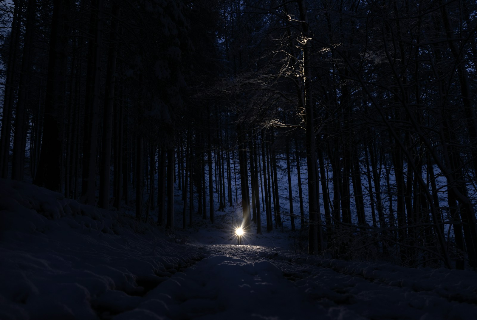 A Person Moving at Night Time