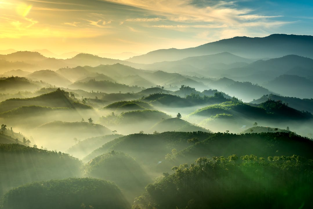 A Beautiful Scenery of a Mountain Range