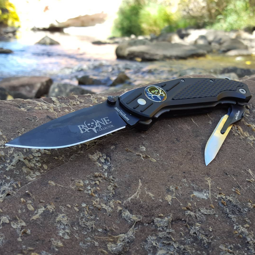 Knife with Replaceable-blade on a Rock