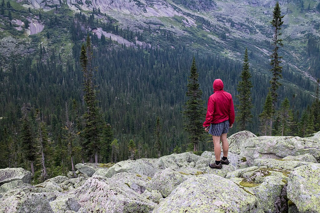 Hiker Taking a Brisk Walk