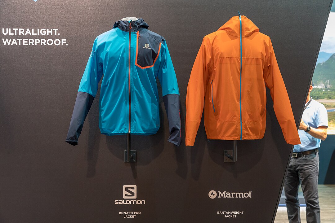 Different jackets made from Pertex fabric
