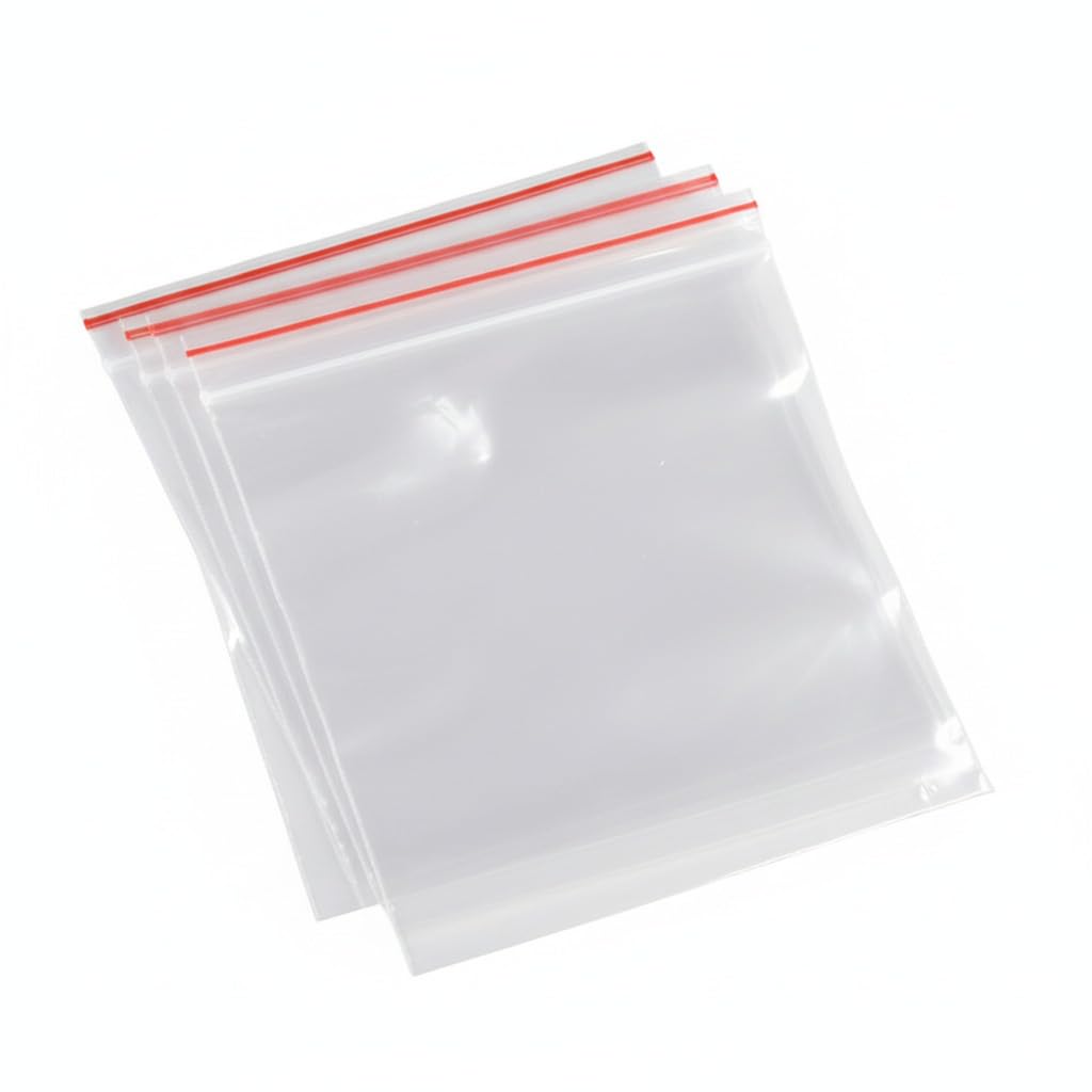 ProKart Premium Zip lock Pouches, Zip lock Bag For Prasad Bag Storage, Freezer RE-USABLE Zipper Bags, Ziplock Bags For Fridge Storage, Zip lock bags Medium Transparent