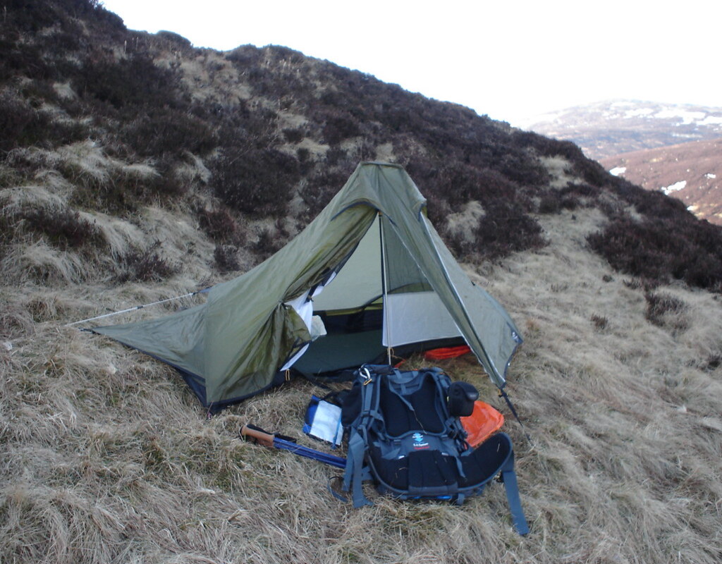 A Tent and Clutter Outside it