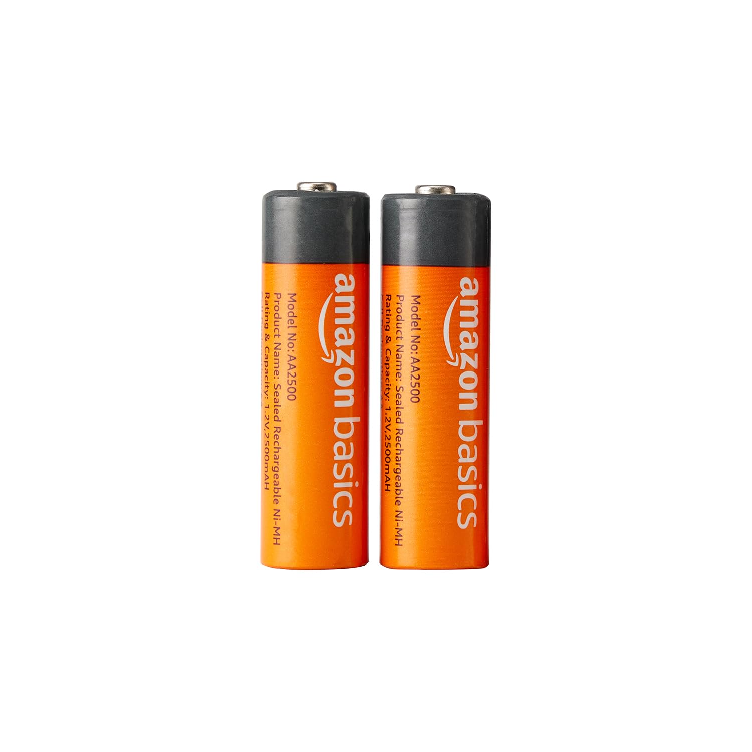 Amazon Basics AA Rechargeable Batteries | 2500 mAh with 1.2 V Power| Ni-MH Batteries | Ultra High Power | for Mid to High Drain Devices