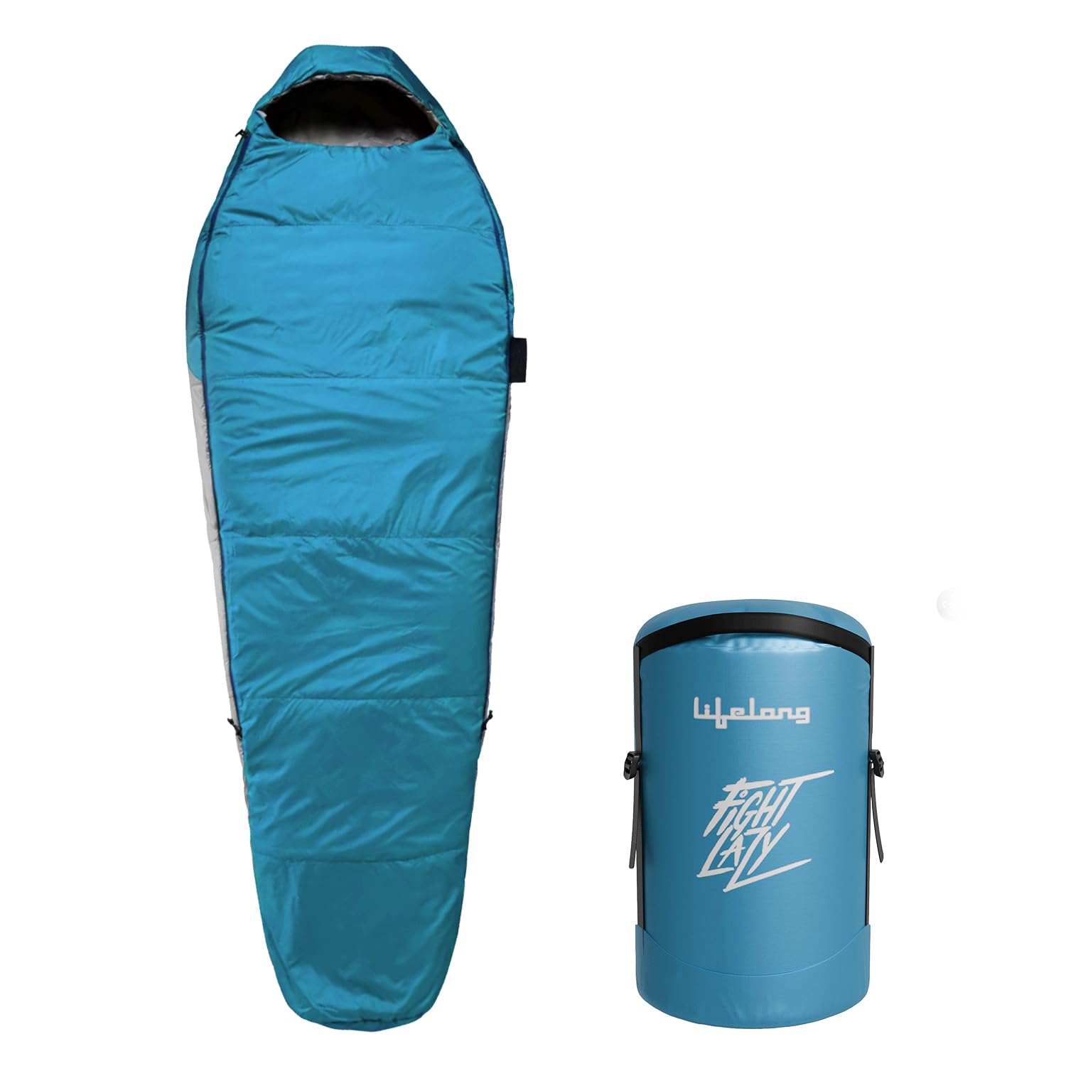 Winter Sleeping Bags Certified for Temperatures -7°C to 0°C - Mummy Shape Foldable Camping Bed Height Upto 6’5”feet