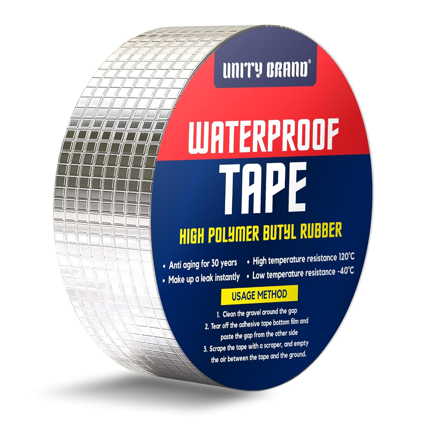 Super Strong Adhesive Waterproof tape Permanent Repair Roof Water Leakage Solution Rubber Foil Suitable for Roof Leak