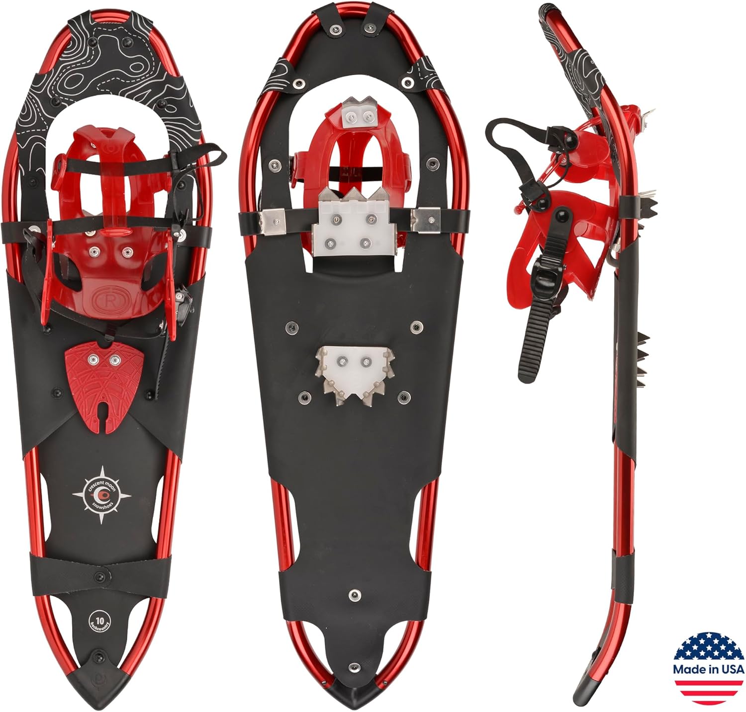 Crescent Moon Men's Backcountry Snowshoes - Gold 10