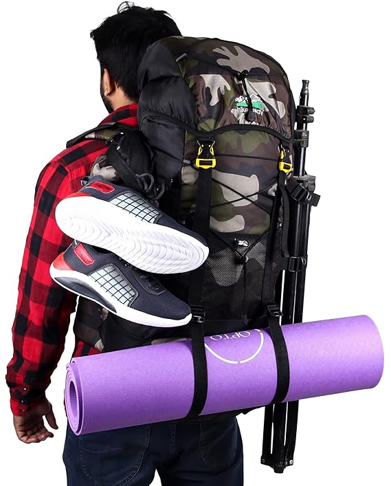 hiker's way 70+5 Ltrs Rucksack bags for men Trekking bag Travelling Bags for men and women with waterproof compartment & Rain Cover