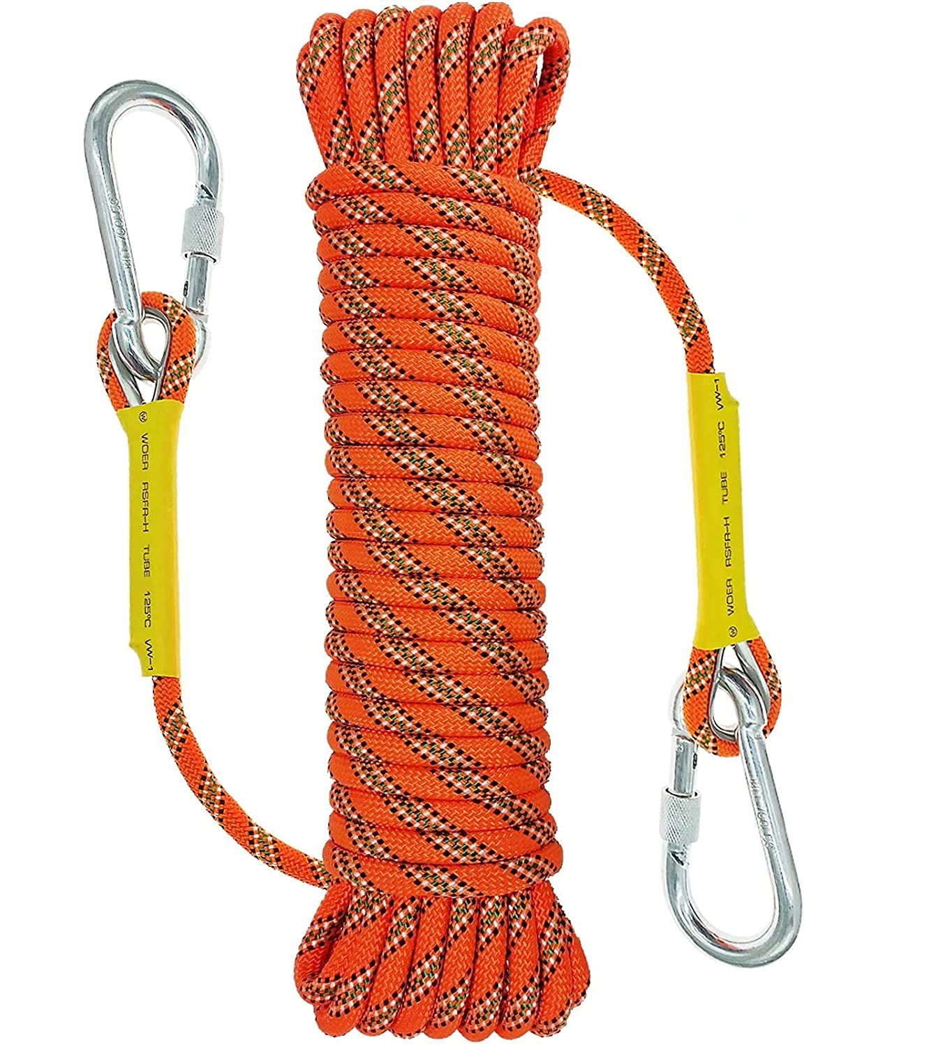 GOCART WITH G LOGO 32 FT Tree Climbing Rappelling Rope(Orange)