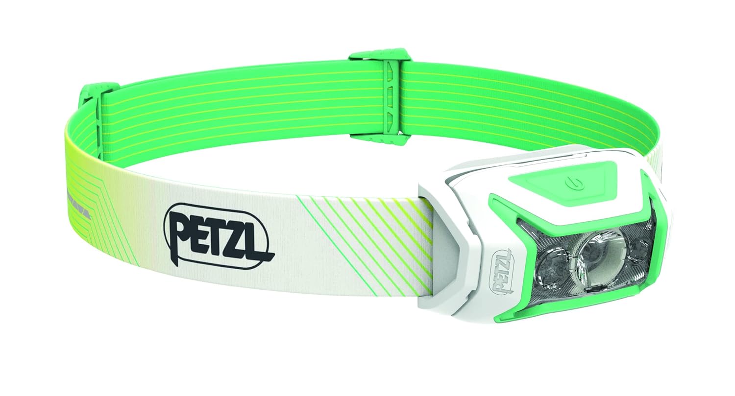 Petzl ACTIK CORE Headlamp - Powerful, Rechargeable 600 Lumen Light with Red Lighting for Hiking, Climbing, and Camping - Green
