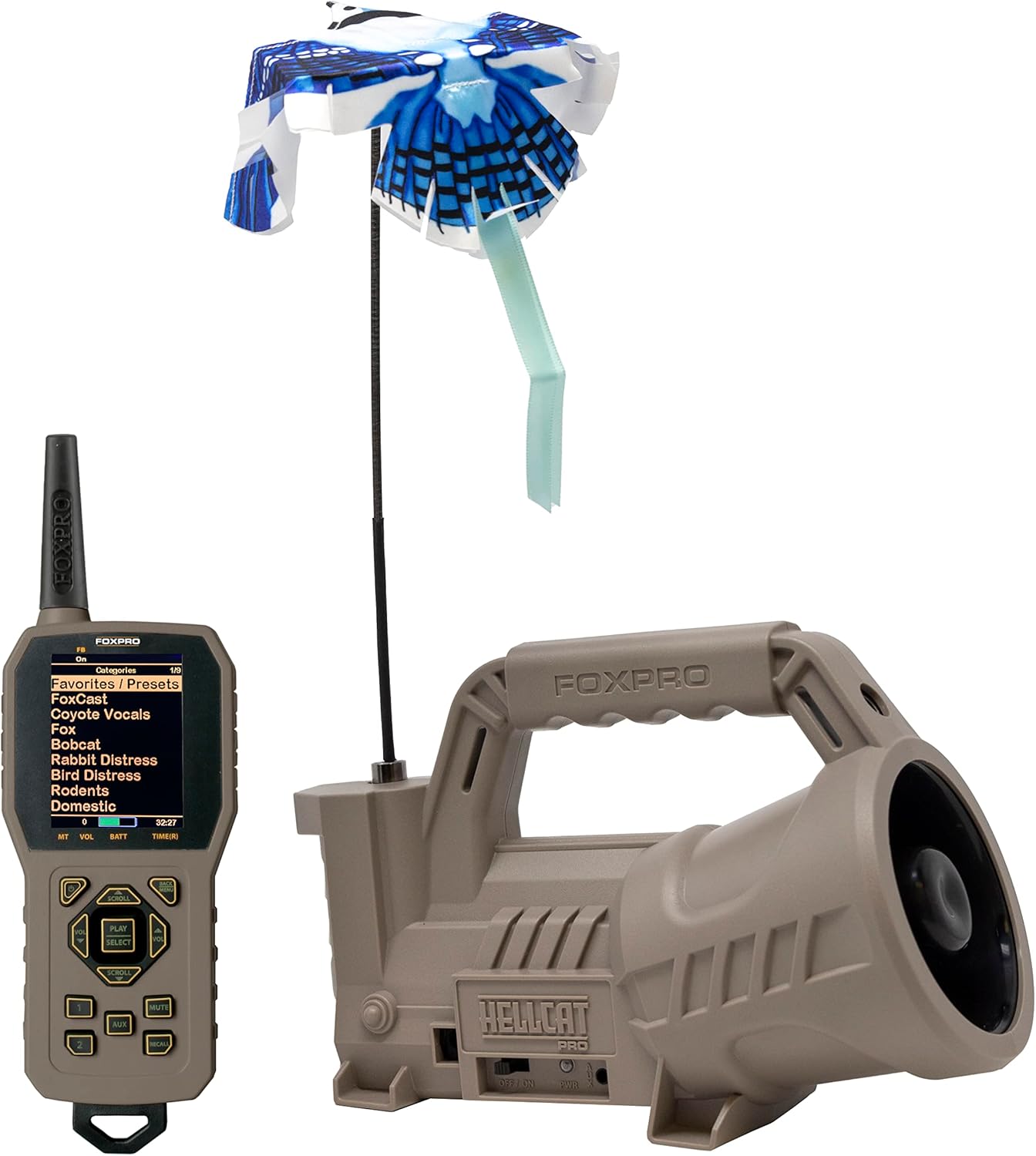 FOXPRO Hellcat PRO American Made Electronic Predator Call Remote Operated and Programmable Coyote, Fox, Hog Call for Hunting