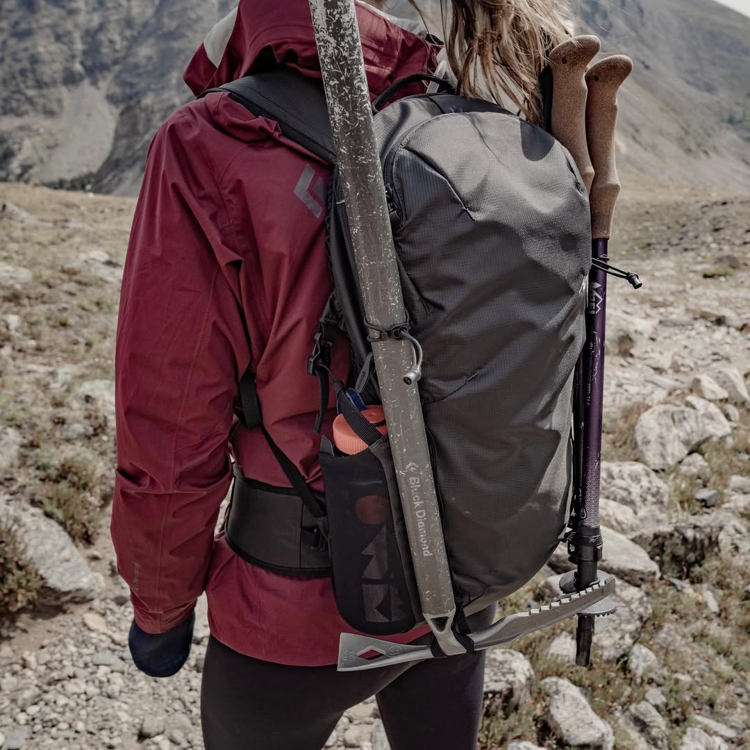 Ice Axe or Trekking Pole Loops Trekking Backpack