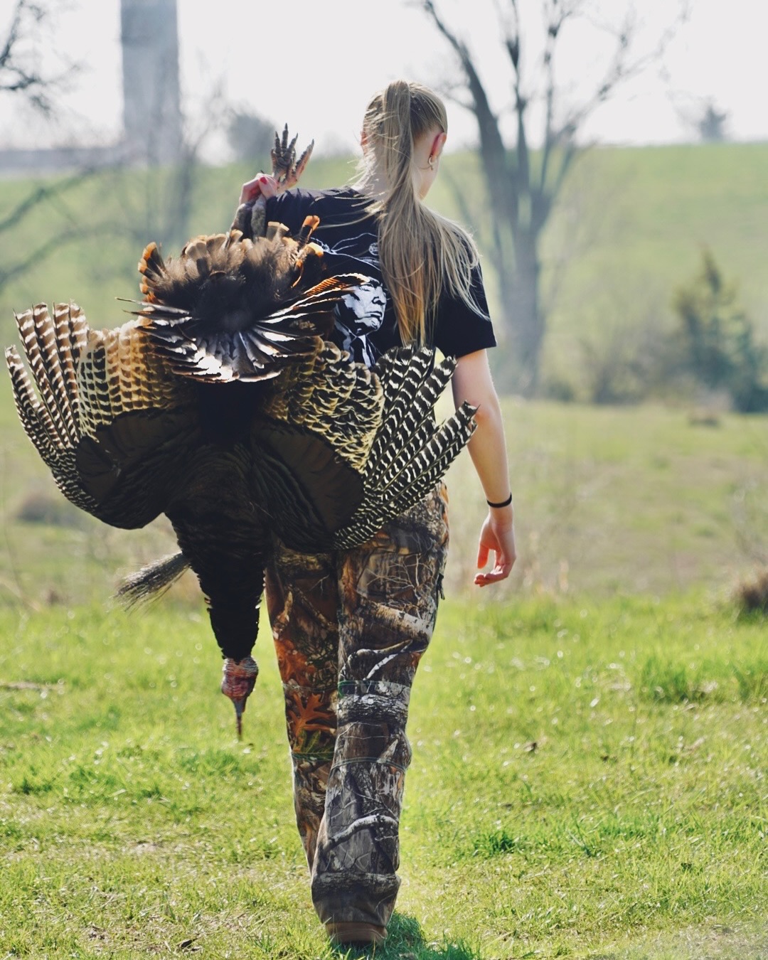 A Woman Holding Turkey