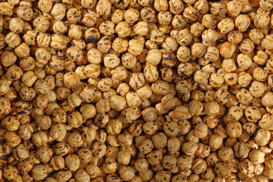 Close-up View of Roasted Chickpeas Background