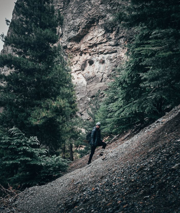 Photo of Man Climbing