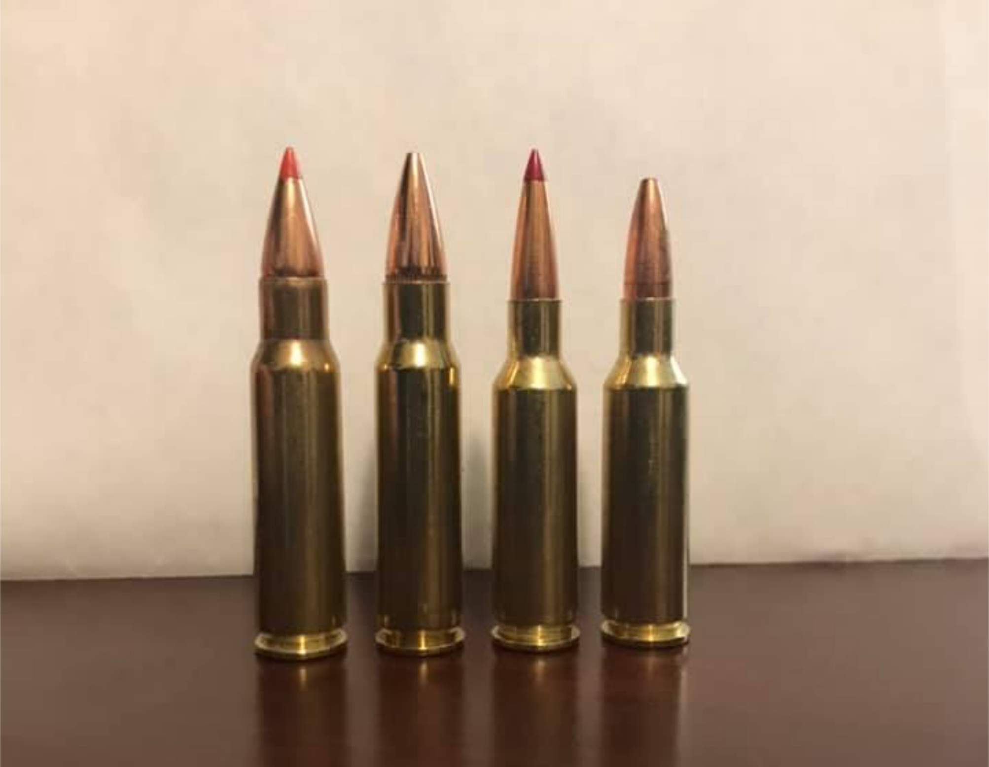 110 gr VMax 6.8 SPC, 90gr JHP 6.8 SPC, 88gr ELD .224 Valkyrie, 75gr FMJ .224 Valkyrie