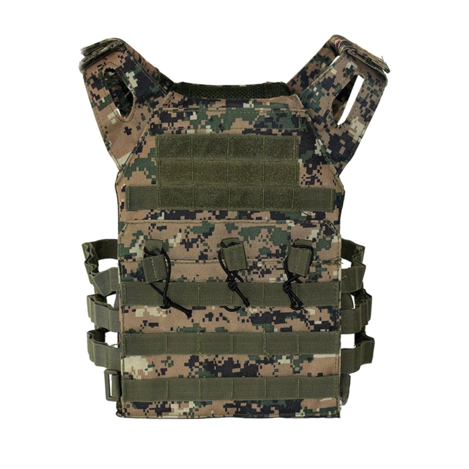 Vest Plate Carrier Assault Combat Gear Jacket for Mens Outdoor Jungle camo 1