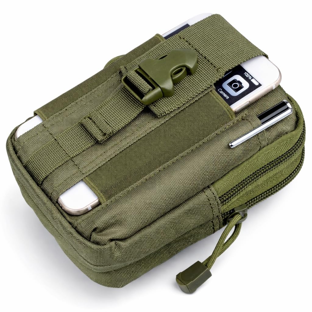 GOCART WITH G LOGO Men's Nylon Outdoor Tactical Waist Bag EDC Molle Belt Waist Pouch Security Purse Phone Carrying Case