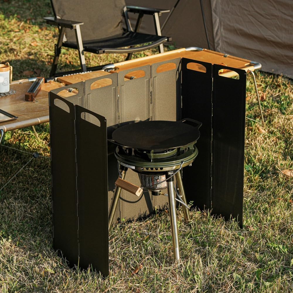 OLG Camp Stove Windscreen 23.6 inch Camping Shield (Tinplate) Wind Screen for Stoves