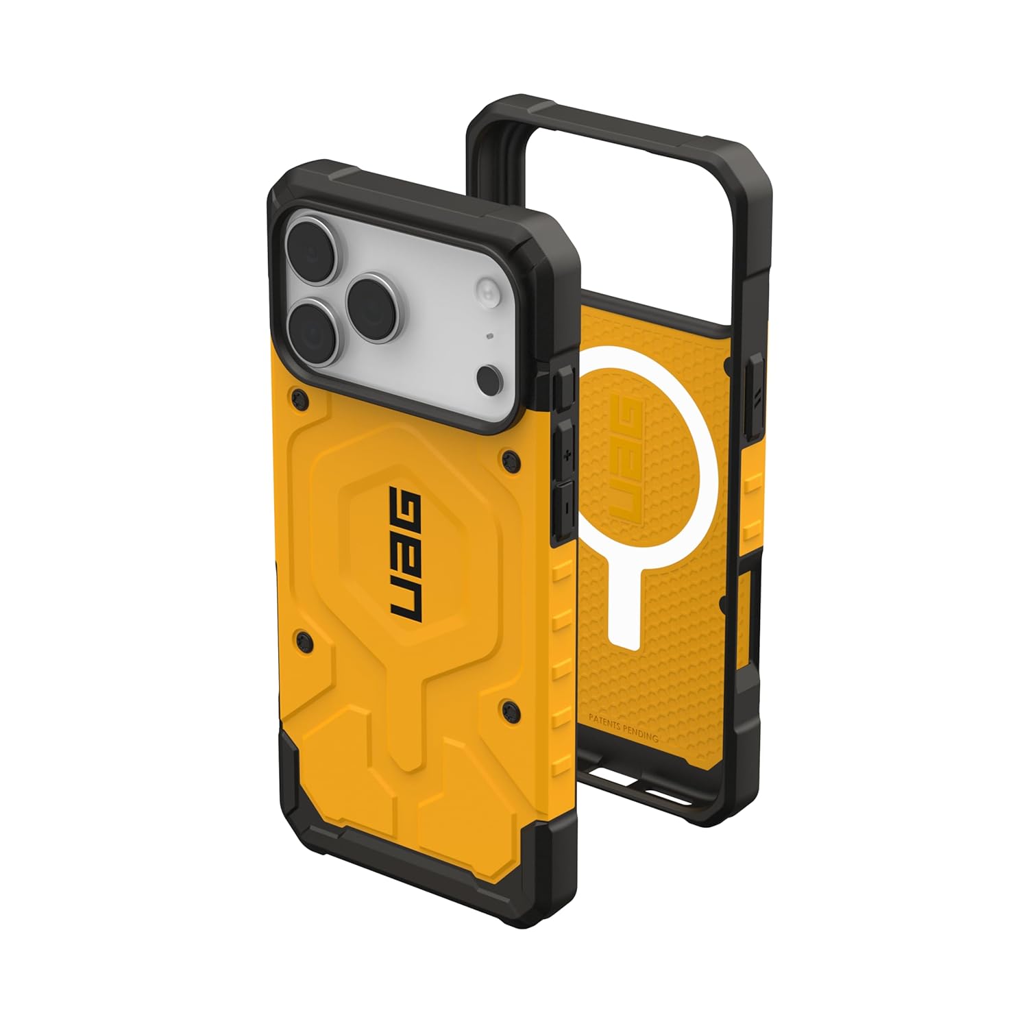 Urban Armor Gear UAG Pathfinder Mag-Safe Compatible, Rugged Shockproof Anti-Slip Military Grade Protective Case/Cover Designed for iPhone 17 Pro Max (2025) - Heritage Yellow