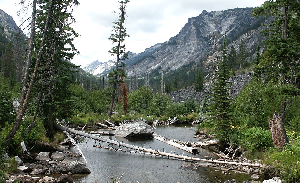 Blodgett Canyon, to the west in the Bitterroot Range