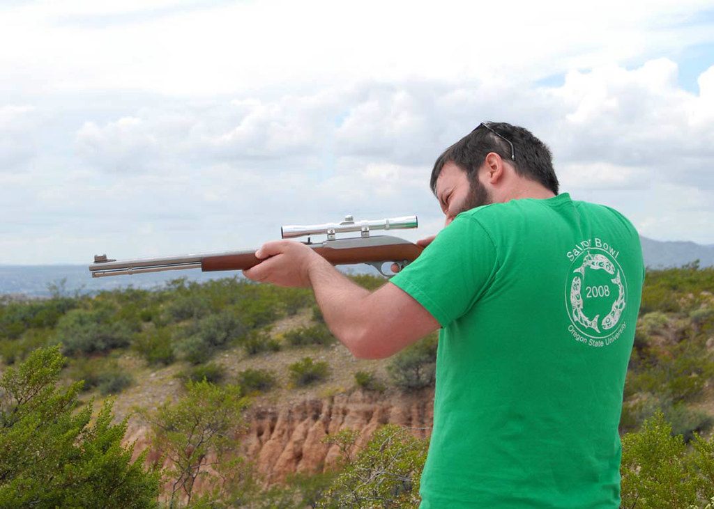 Sam and the scope 22 rifle