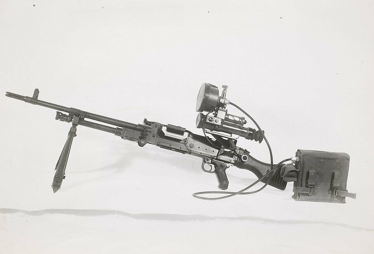 An early infrared emitter and detector configured on the MAG for use in low visibility conditions.