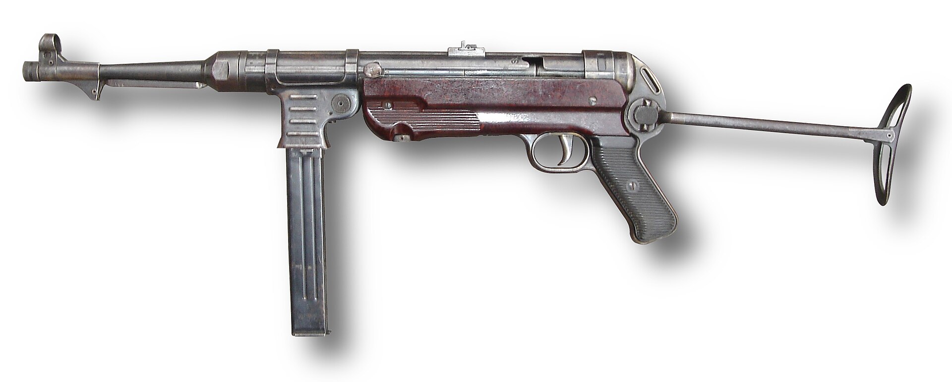 MP40 — Erma, 1943 manufacturing, extended stock.