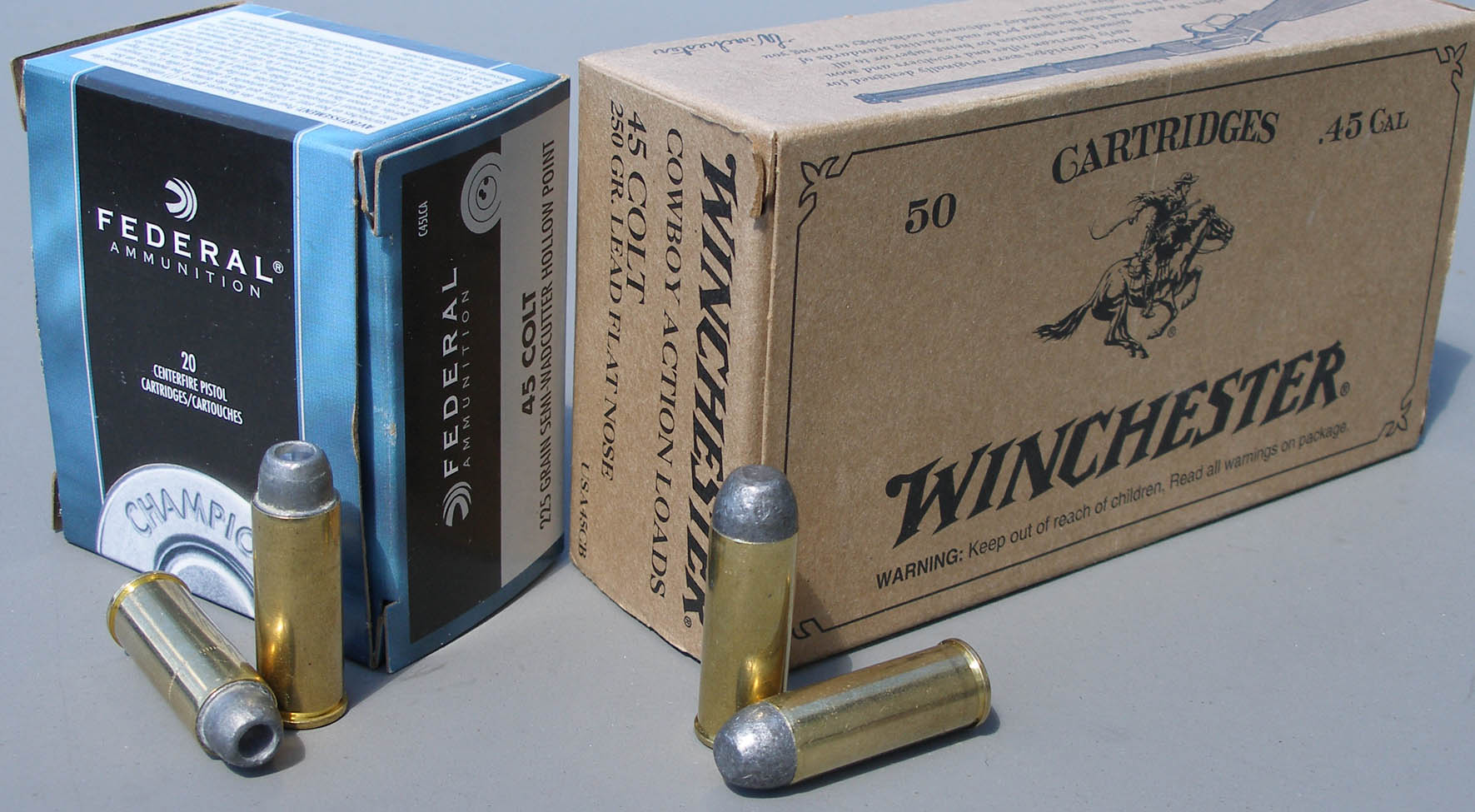 .45 Colt cartridges