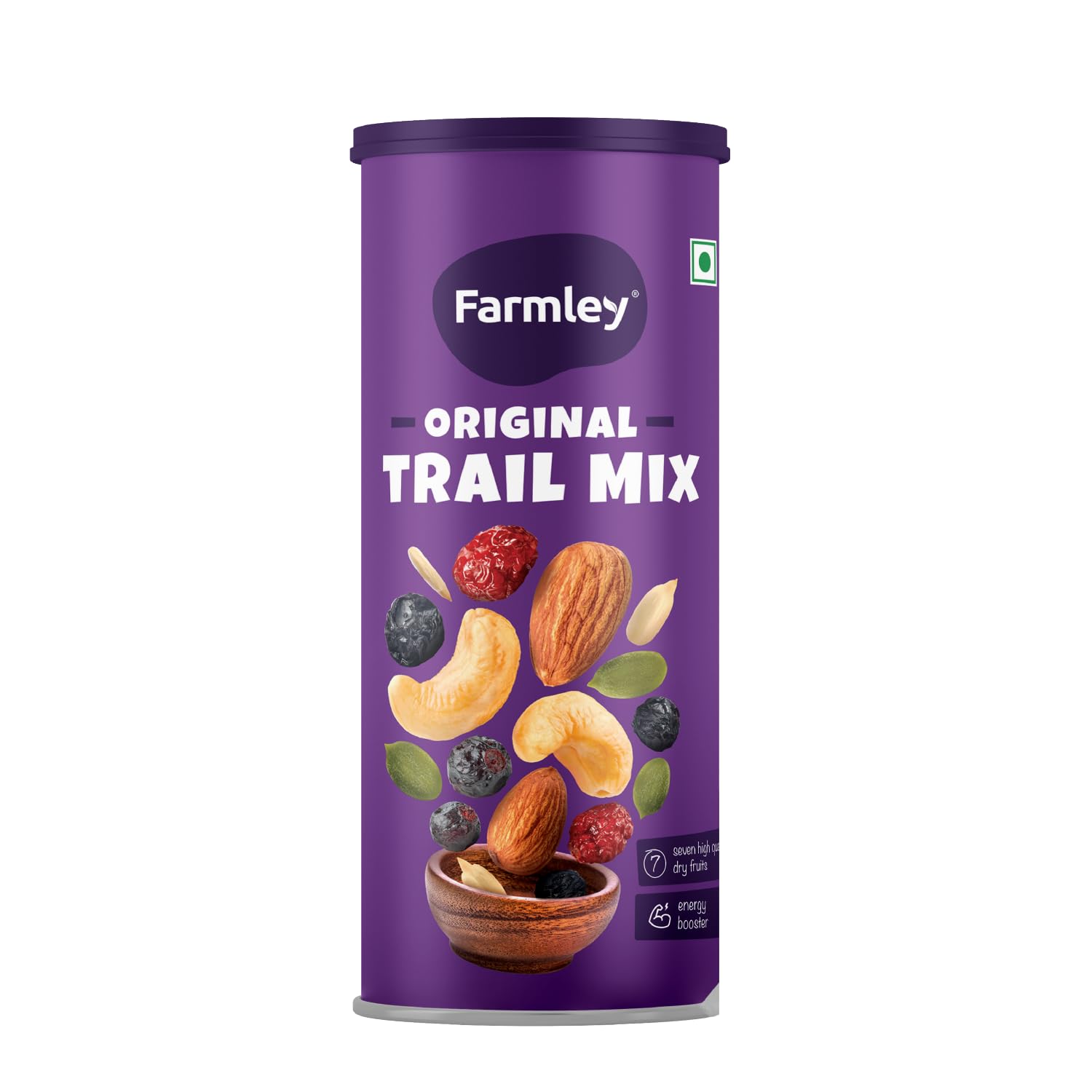 Farmley Trail Mix | 7 Superfood in 1 Mixes | Dry Fruits Contains Almonds, Cashews, Blueberries, Blackcurrant, Pumpkin & Sunflower Seeds (450g (Pack of 1))